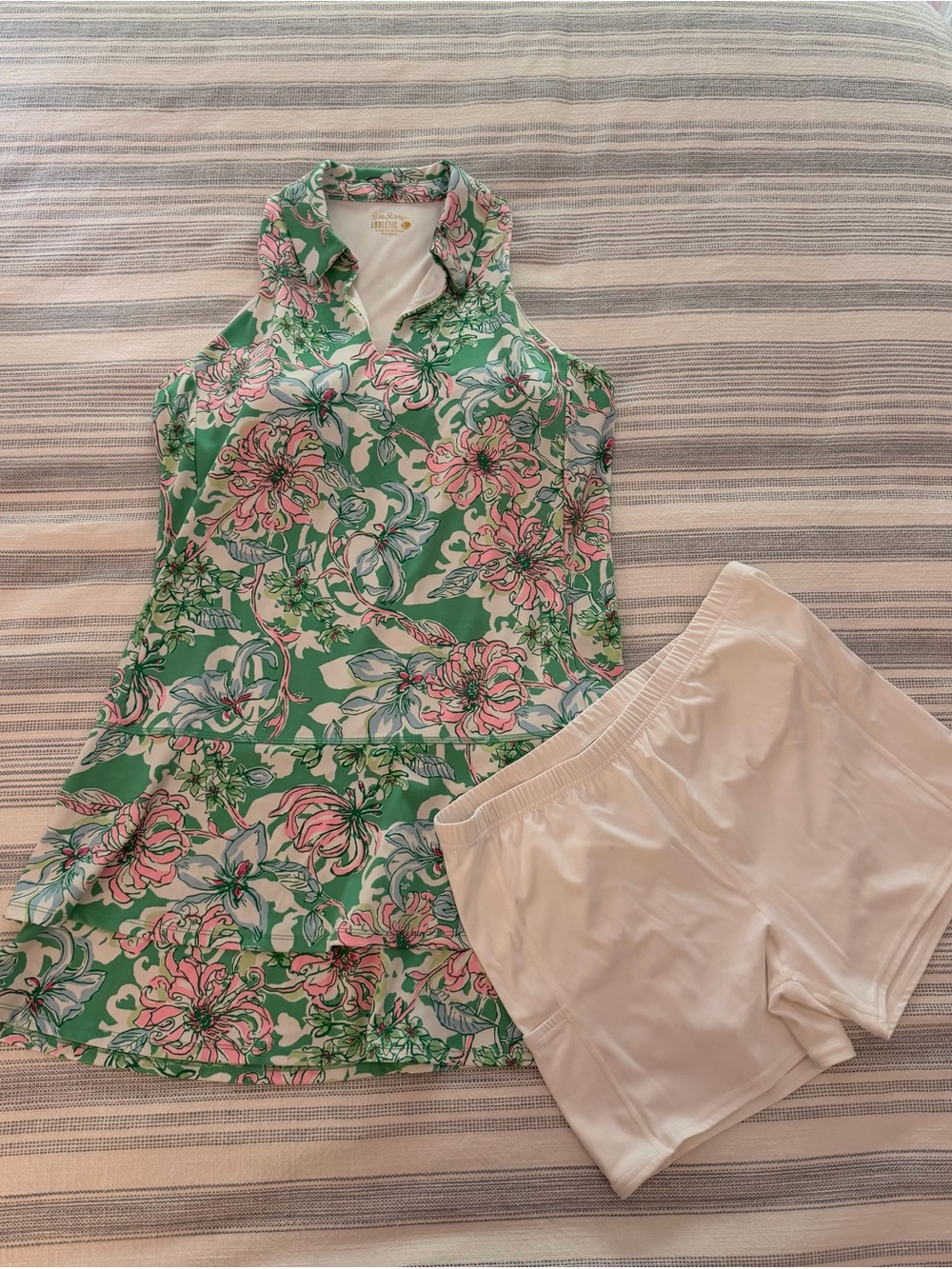 Lilly Pulitzer Luxletic Athletic Dress with White Shorts